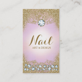 311 Lila Diamond Glam Gold Glitter Visitekaartje