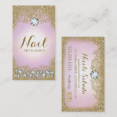 311 Lila Diamond  Glam Gold Glitter Visitekaartje (Voorkant / Achterkant)