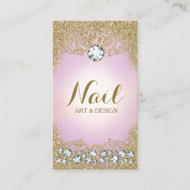 311 Lila Diamond  Glam Gold Glitter Visitekaartje