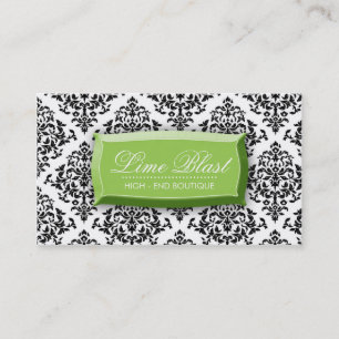 311 Limoen Blast Damask Lime Green Visitekaartje
