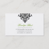 311 Limoen Blast Damask Lime Green Visitekaartje (Achterkant)