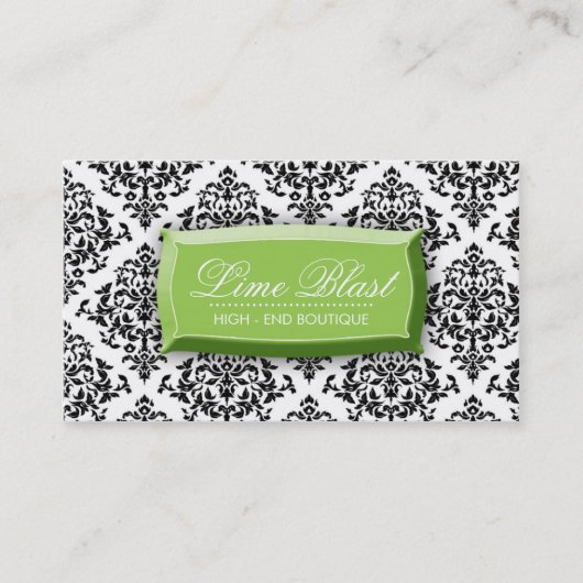 311 Limoen Blast Damask Lime Green Visitekaartje (Voorkant)