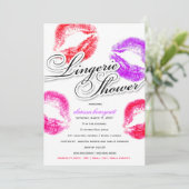 311 Lingerie Shower Colorful Kisses Kaart (Staand voorkant)