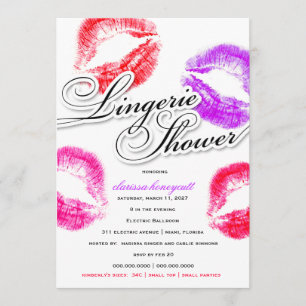 311 Lingerie Shower Colorful Kisses Kaart