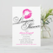 311-Lingerie Shower - Roze Kisses Kaart (Staand voorkant)