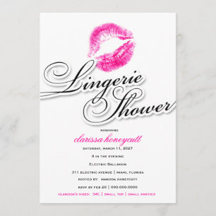 311-Lingerie Shower - Roze Kisses Kaart