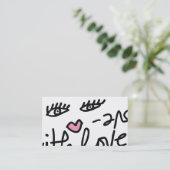 311-Lip Service met  Liefde | wit Visitekaartje (Staand voorkant)