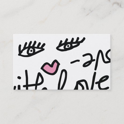 311-Lip Service met  Liefde | wit Visitekaartje (Voorkant)