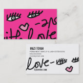 311 Lip-service met opgerold liefdesgeheugen Visitekaartje (Voorkant / Achterkant)