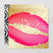 311-Lipstick Kisses | Golden Divine Kaart (Voorkant / Achterkant)