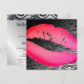 311-Lipstick Kisses | Heup-Zebra Kaart (Voorkant / Achterkant)
