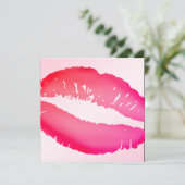 311-Lipstick Kisses | Roze Kaart (Staand voorkant)