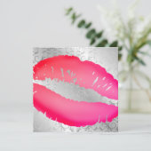 311-Lipstick Kisses | Silver Divine Kaart (Staand voorkant)