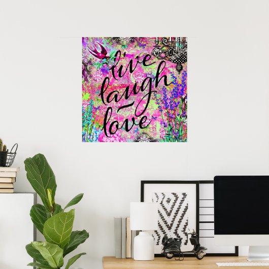 311 Live Laugh Love Wall Hanging Poster (Thuiskantoor)