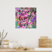 311 Live Laugh Love Wall Hanging Poster (Keuken)