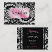 311 Love Lace Pink Platter Metallic Paper Visitekaartje (Voorkant / Achterkant)