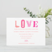 311 Love Valentijn Invitation White Kaart (Staand voorkant)