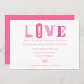 311 Love Valentijn Invitation White Kaart (Voorkant / Achterkant)