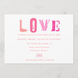 311 Love Valentijn Invitation White Kaart