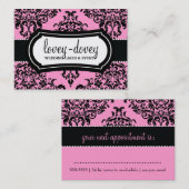 311 Lovey Dovey Damask Appointment Card Afsprakenkaartje (Voorkant / Achterkant)