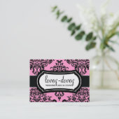 311 Lovey Dovey Damask Appointment Card Afsprakenkaartje (Staand voorkant)