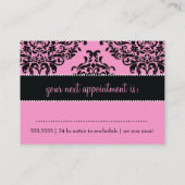 311 Lovey Dovey Damask Appointment Card Afsprakenkaartje (Achterkant)