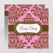 311 Lovey Dovey Damask Gift Certificate Pink Choco (Voorkant / Achterkant)