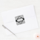 311 Lovey Dovey Damask Sticker grijs (Envelop)