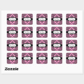311 Lovey Dovey Damask Sticker roze (Vel)