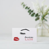 311 Luscious Lash Lip Bling Appointment Card Afsprakenkaartje (Staand voorkant)