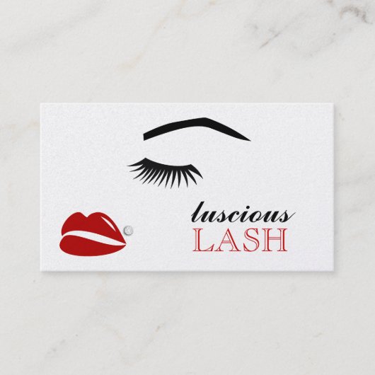 311 Luscious Lash Lip Bling Appointment Card Afsprakenkaartje (Voorkant)
