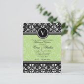 311 LUSCIOUS LIMOEN DAMASK UITNODIGING (Staand voorkant)