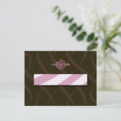 311-Luscious roze en chocolade Briefkaart (Staand voorkant)