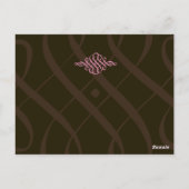 311-Luscious roze en chocolade Briefkaart (Achterkant)