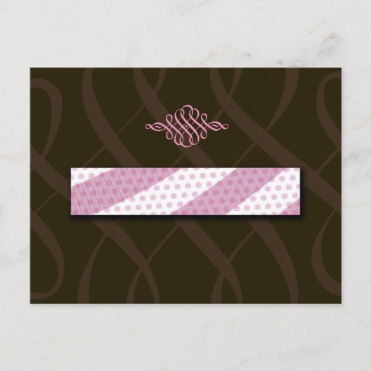 311-Luscious roze en chocolade Briefkaart (Voorkant)