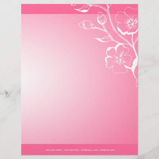 311-Lush Pink Letterhead Persoonlijk Briefhoofd (Voorkant)