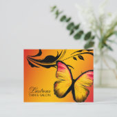 311 Lustrous Butterfly Sunset Briefkaart (Staand voorkant)