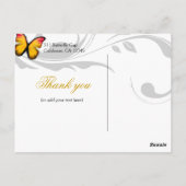 311 Lustrous Butterfly Sunset Briefkaart (Achterkant)