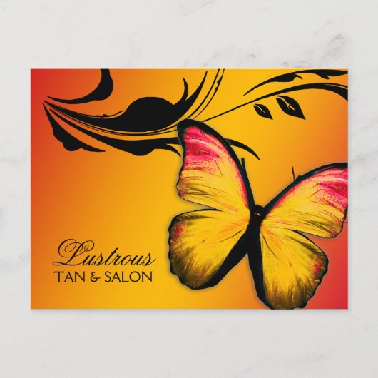 311 Lustrous Butterfly Sunset Briefkaart (Voorkant)