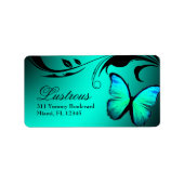 311 Lustrous Butterfly Turquoise Blauw Label (Voorkant)