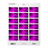 311 Lustrous Vlinder Roze Paarse Etiket (Full Sheet)