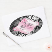 311 Luxe Cakes Damask Shimmer Ovale Sticker (Envelop)