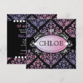 311-Luxueus Lieverd Damask 40 Kaart (Voorkant / Achterkant)