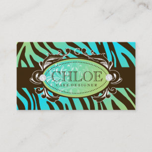 311 Luxueus Oceanic Zebra monogram Visitekaartje