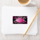 311-Luxueus Roze Damask Label (Insitu)