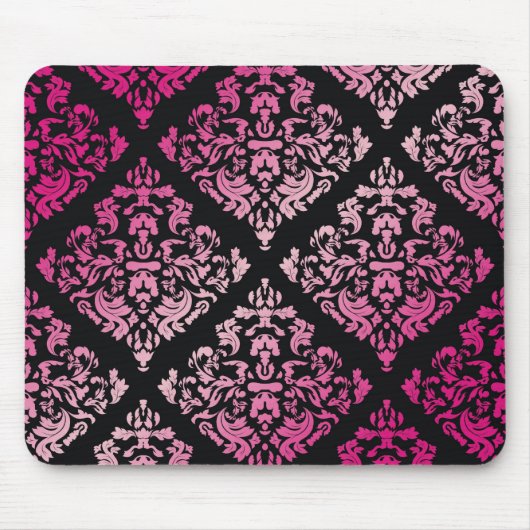 311-Luxueus roze Damask Muismat (Voorkant)