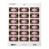 311 Luxueus Roze N Bruin Damask Label (Full Sheet)