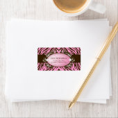 311 Luxueus Roze N Bruin Zebra Label (Insitu)