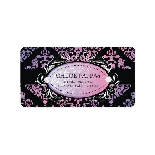 311-Luxueus Sweetheart Damask Label (Voorkant)