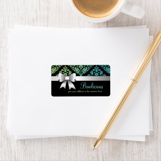 311-Luxueus Turquiose Limoen Damask Label (Insitu)